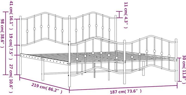 Image du produit vidaXL Bettgestell (183 x 213 cm)