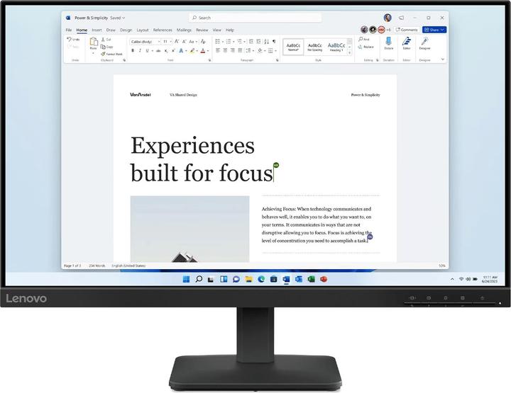Produktbild Lenovo L24-4e (1920 x 1080 Pixel, 23.80")