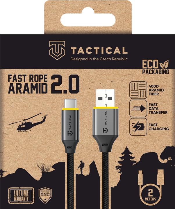 Actual product image Tactical Fast Rope Aramid 2.0 Cable USB-A/USB-C 2m (2 m, USB 2.0)