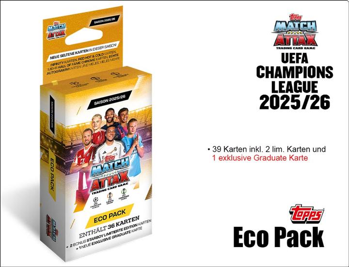 Actual product image Topps Match Attax 25/26 Eco Pack (German, Booster Pack)