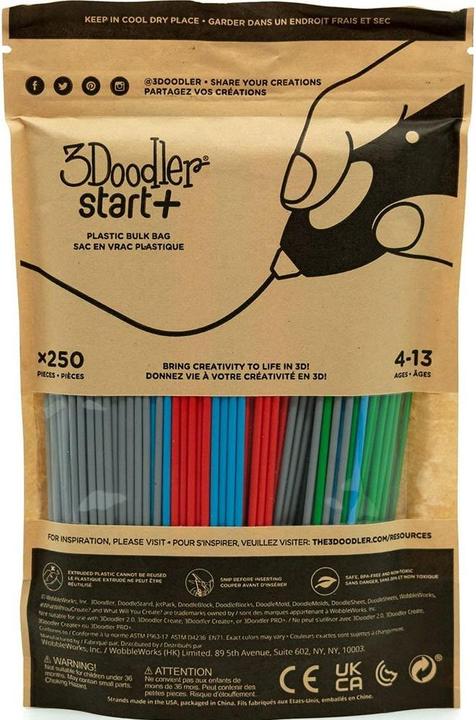 Productafbeelding 3Doodler Start Filament Eco 5 Kleuren 3ds-Eco-Mix2 (PLA, 2.50 mm)