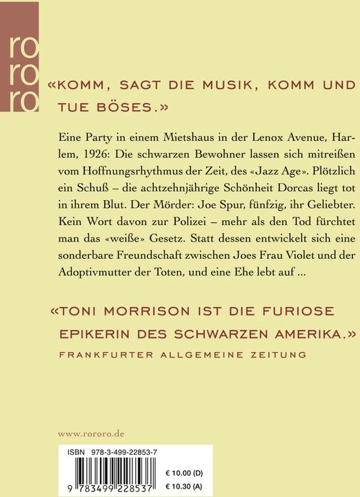 Produktbild Jazz (Deutsch, Toni Morrison, 2002)