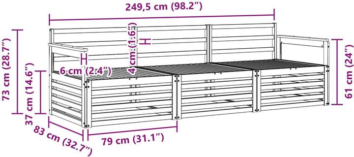 Produktbild vidaXL Outdoor-Sofa