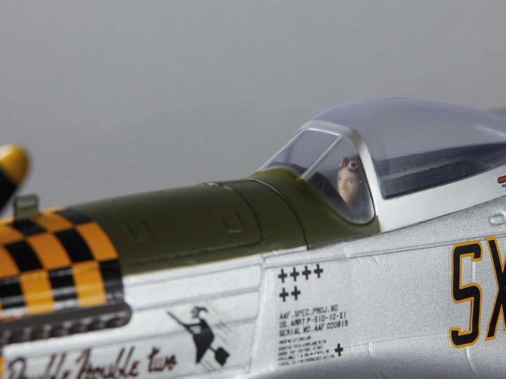 Actual product image Derbee P-51D Mustang Warbird PNP gelb - 75cm (Warbird)