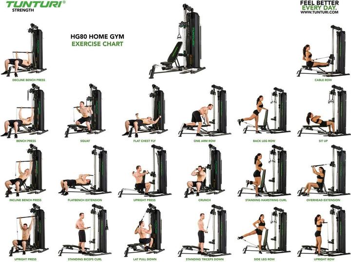 Produktbild Tunturi Kraftstation HG80 - platzsparend