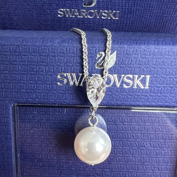 Actual product image Swarovski Treasure pearl necklace 5559409 (Rhodium plated)