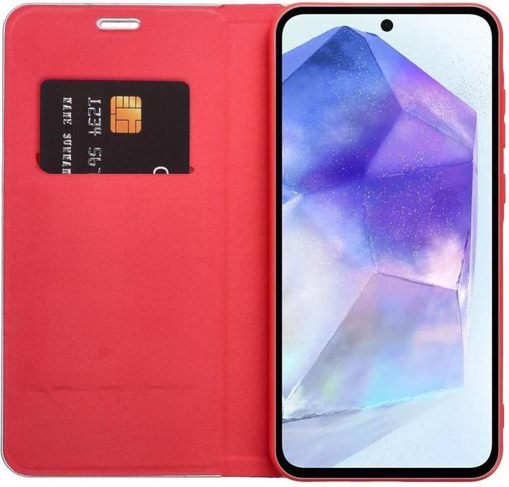 Actual product image OEM Book case LUNA Book Carbon for SAMSUNG A56 5G red (Samsung Galaxy A56)