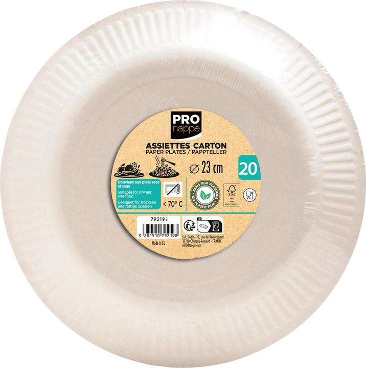 Produktbild PROnappe 20 Pappteller Ø 23,0 cm (20x)