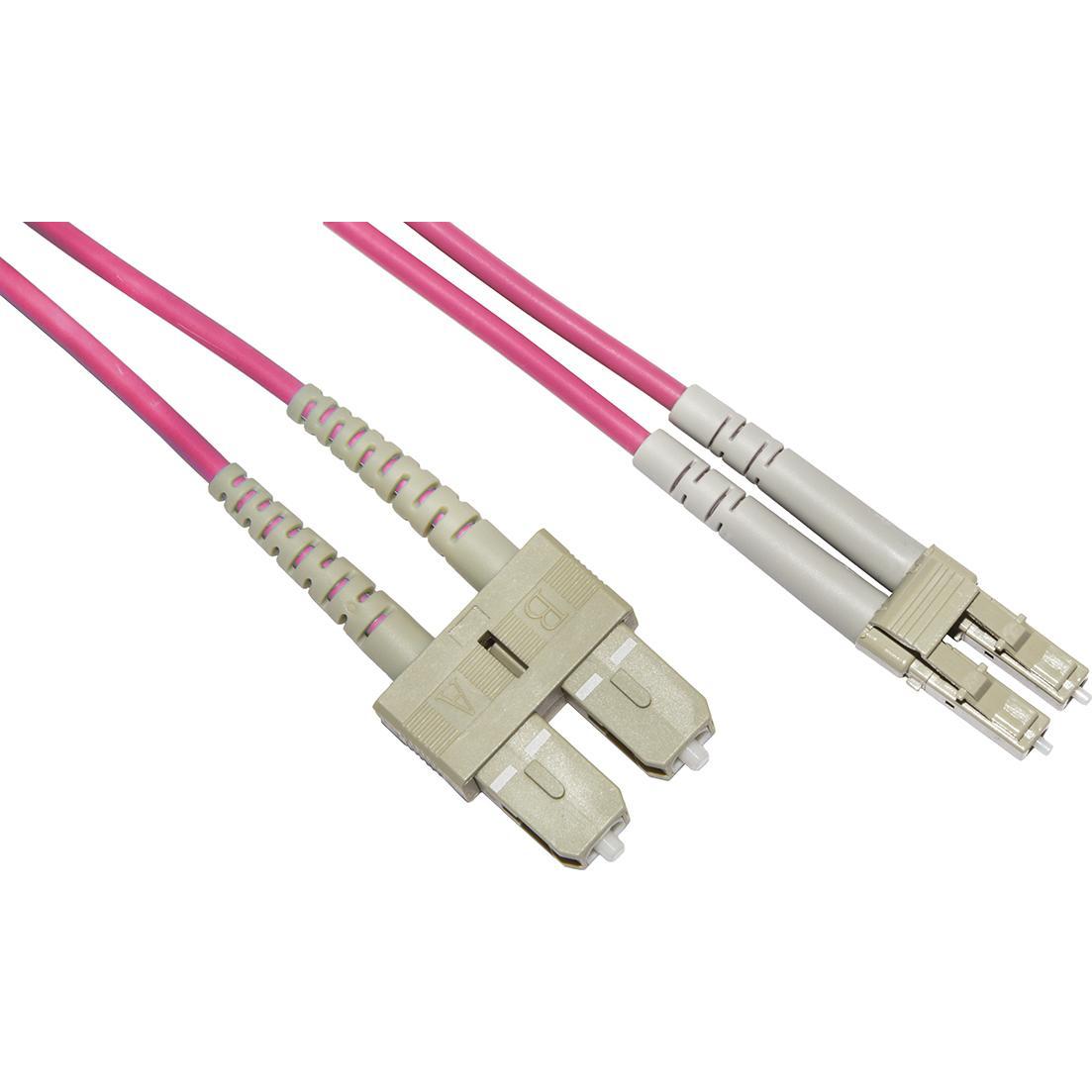 Link CAVO FIBRA OTTICA 1 MT LC/SC MULTIMODALE DUPLEX 50/125 OM4 (U/FTP, 1 m), Netzwerkkabel