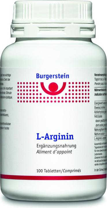 Nutritional values and ingredients Burgerstein L-Arginine (100 Piece, Capsules, 200 g)