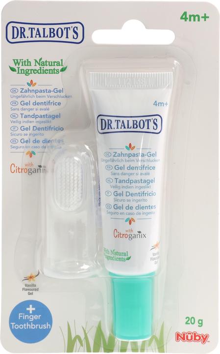 Nuby All Natural Fingerzahnbürste und Zahnpasta-Gel 20g