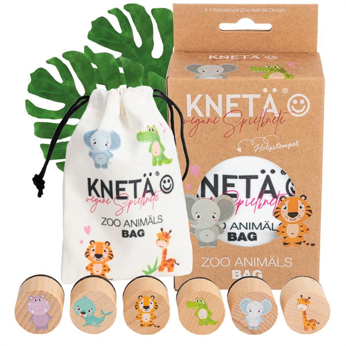 Produktbild Knetä Holzstempel Set Zoo Tiere