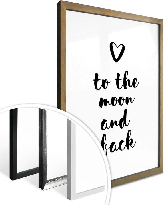 Produktbild Trenddeko Love to the moon and back (24 x 30 cm)