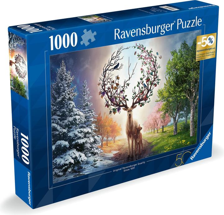 Actual product image Ravensburger The magical stag and the four seasons (1000 pieces)