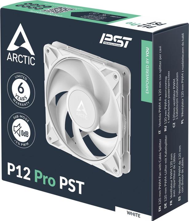 Produktbild Arctic Lüfter 120*120*25 P12 Pro PST (White) (120 mm, 1 x)