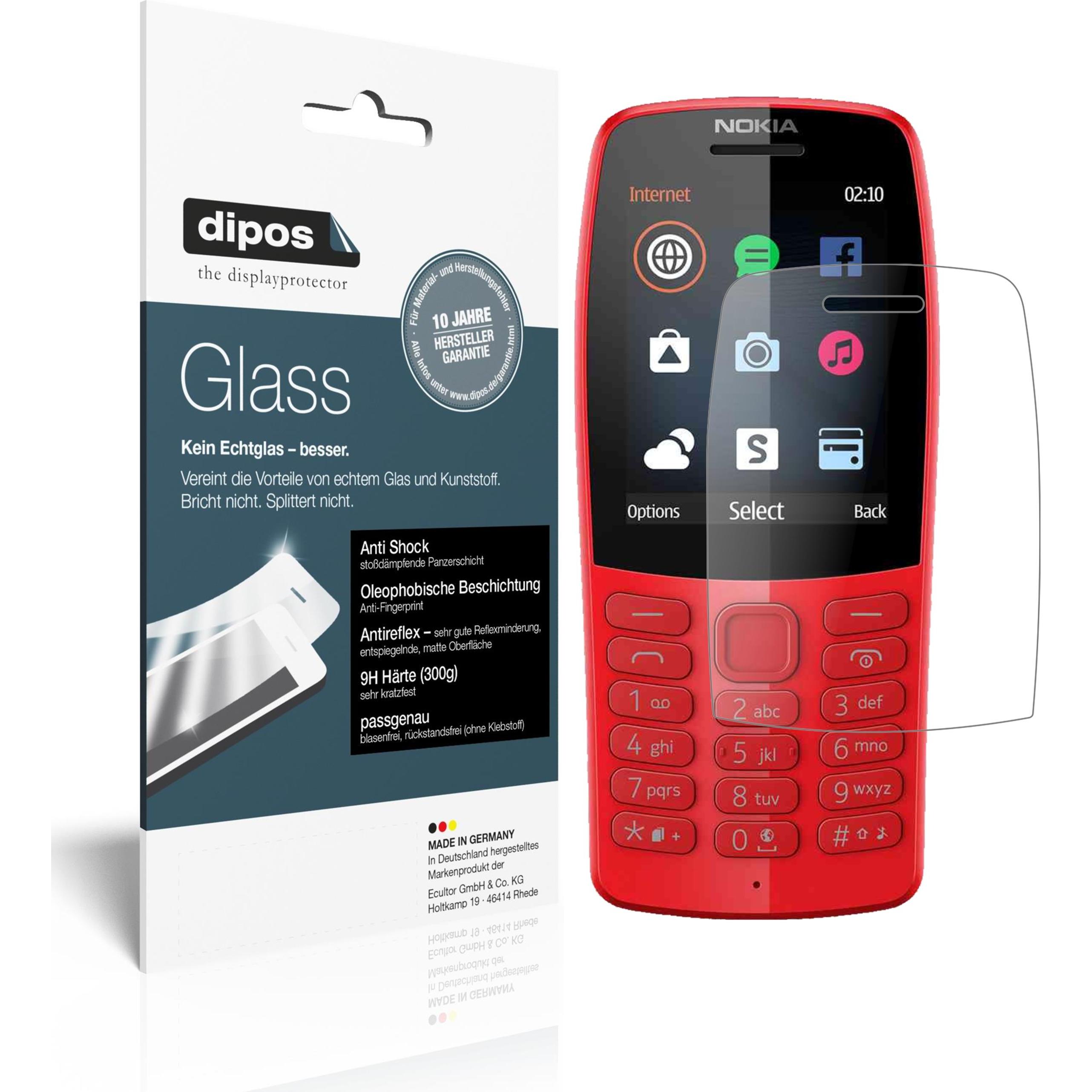 Dipos Displayschutz Anti-Shock (2 Stück, Nokia 210), Smartphone Schutzfolie, Transparent