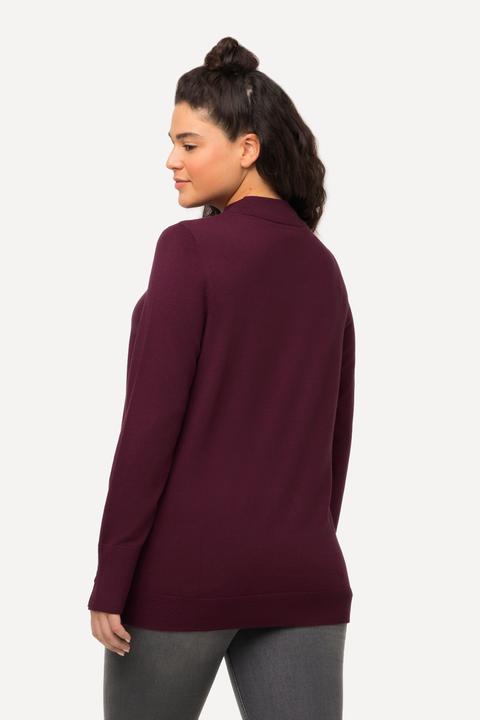 Produktbild Ulla Popken Pullover, Stehkragen, Langarm, Rippbündchen (56)