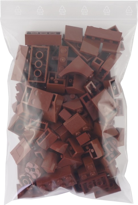 Actual product image LEGO Bricks Brown mixed - 50 pieces - Brown bricks mix - NEW (LEGO Accessories)