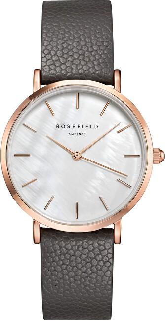 Rosefield The Upper East Side White Gray Caviar Rosegold UWGCSR-U29 (Analoog horloge, 33 mm)