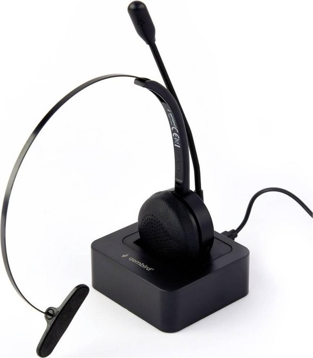 Produktbild Gembird Bluetooth-Callcenter-Headset Mono schwarz (Kabellos, USB-C)