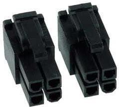 Produktbild Phobya ATX Power Connector 4Pin Stecker, 2 Stück