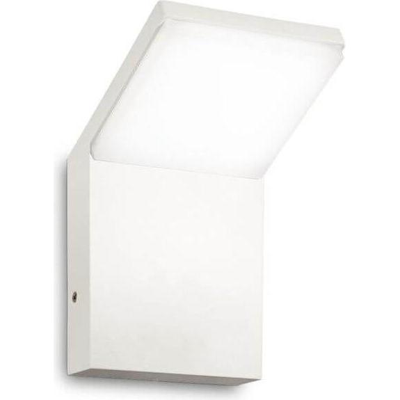 Ideal lux, Gartenbeleuchtung, STYLE LED Wandleuchte 9W Weiss IP54 neutralweiss 221502 (1100 lm, IP54)