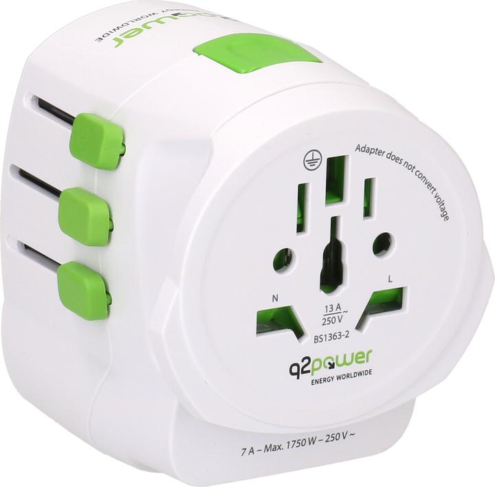 Immagine prodotto Q2 Power Adattatore da viaggio Q2Power "QDAPTER"