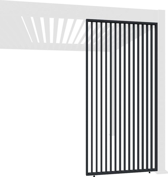 Actual product image Weide Vertical slatted wall 0.93m for Deluxe Plus pergola anthracite (238 cm, 93 cm)