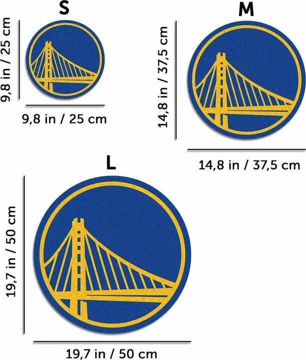 Actual product image Iconic NBA - Golden State Warriors - Logo - Wooden Puzzle Size M (270 pieces) (270 pieces)