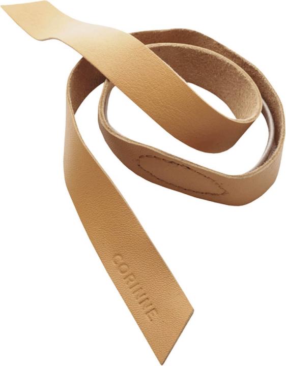 Corinne World - Leather Band Short One Layer Camel (Hair tie)