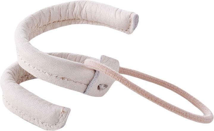 Corinne World - Leather Band Short Narrow Bendable Cream (Hair tie)