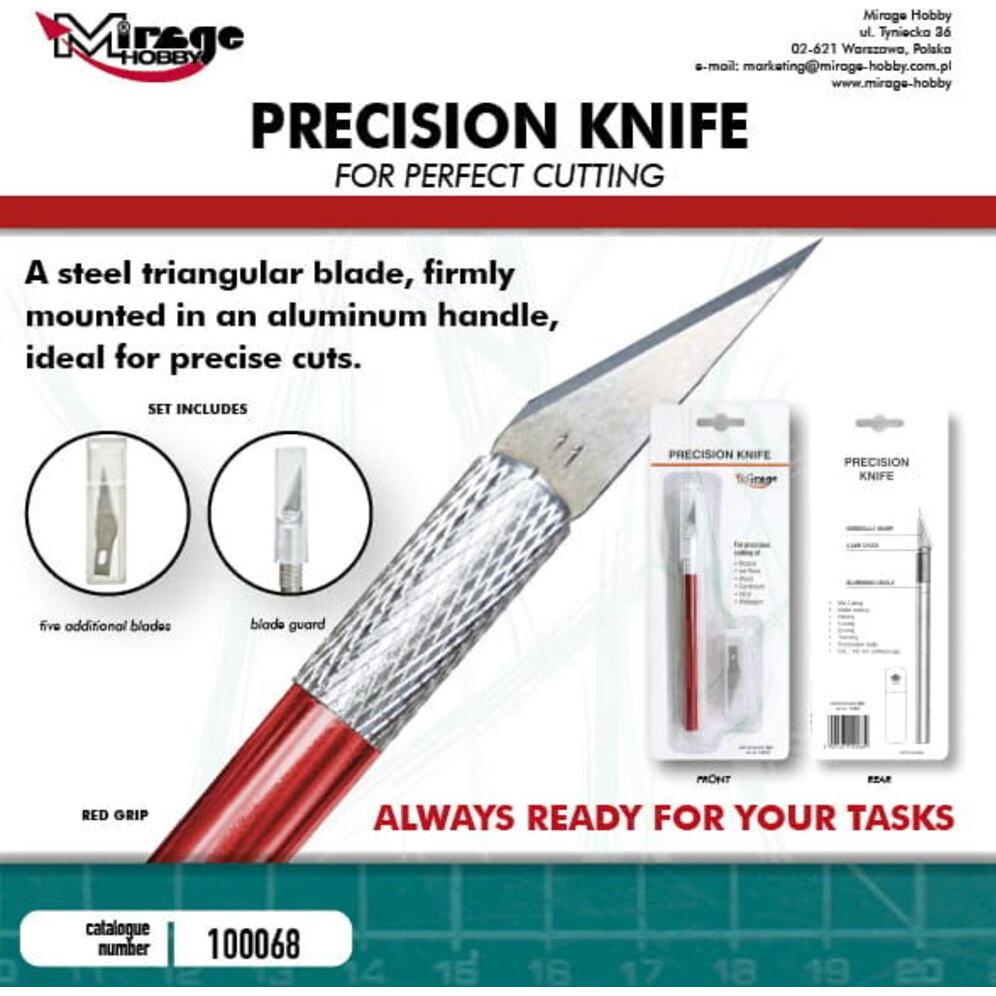 Mirage Hobby, Cutter, MIRAGE Precision Knife + 5 blades (RED)