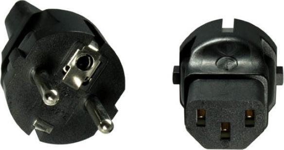 Produktbild EFB Elektronik mains adapter Schuko to cold device socket 250V 10A PVC temperature resistance up to 70 degrees