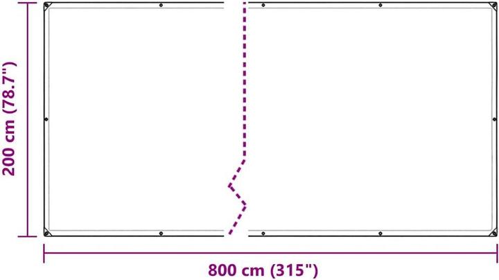 Actual product image vidaXL Transparent tarpaulin with eyelets 2x8 m PVC transparent tarpaulin (8 x 2 m)