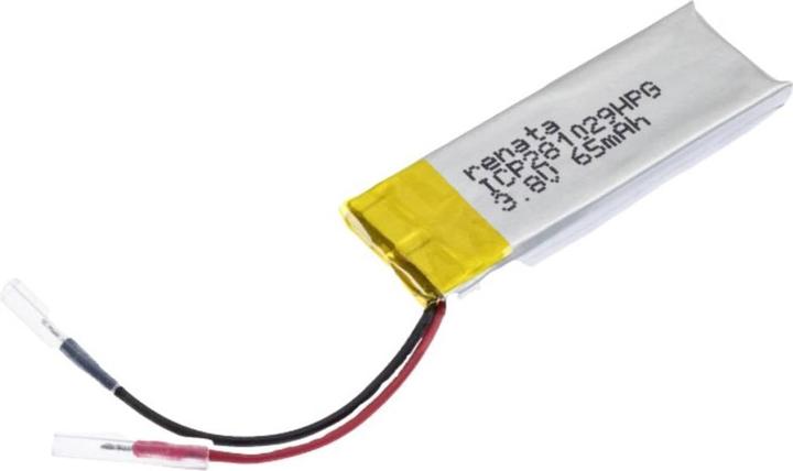 Actual product image Renata ICP281029HPG Special rechargeable battery Prismatic cable LiPo 3.7 V 68 mAh (3.70 V, 68 mAh)