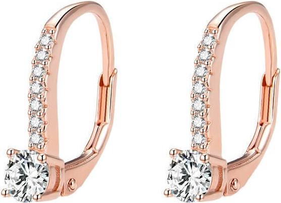 Image du produit Beneto Boucles d'oreilles en argent rose plaqué or avec cristaux AGUC1955-ROSE (L)