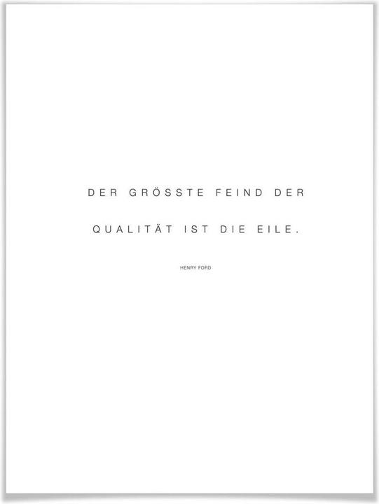 Image du produit Trenddeko Le plus grand ennemi de la qualité est la précipitation (40 x 50 cm)