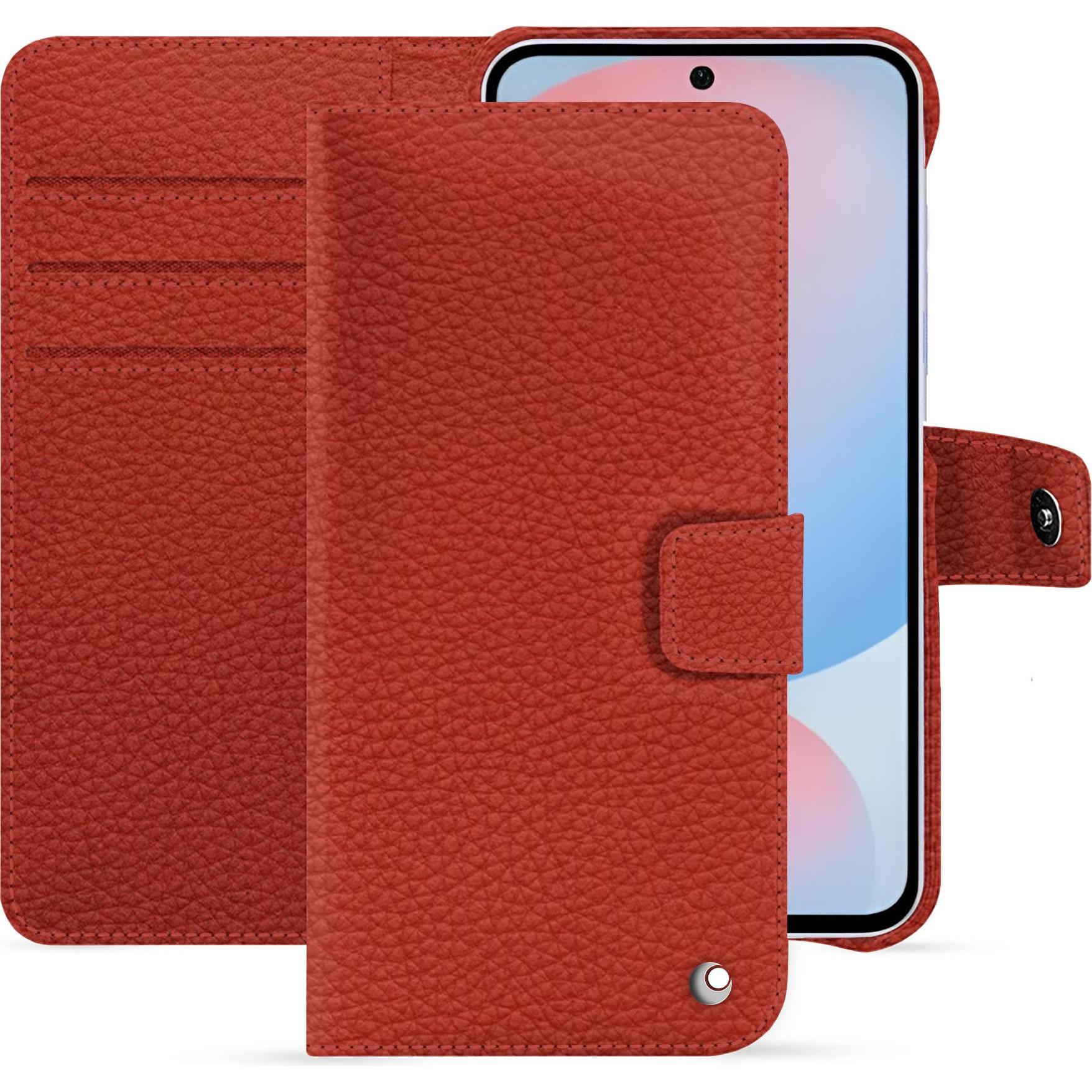 Noreve Lederschutzhülle Samsung Galaxy A56 (Samsung Galaxy A56), Smartphone Hülle, Orange