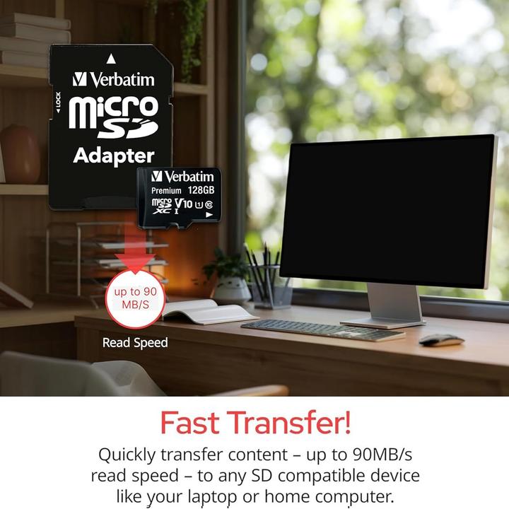 Productafbeelding Verbatim Micro SDXC Kaart Klasse 10 (128 GB, microSDXC, U1, UHS-I)