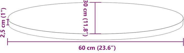 Immagine prodotto vidaXL Tischplatte (60 x 30 cm)