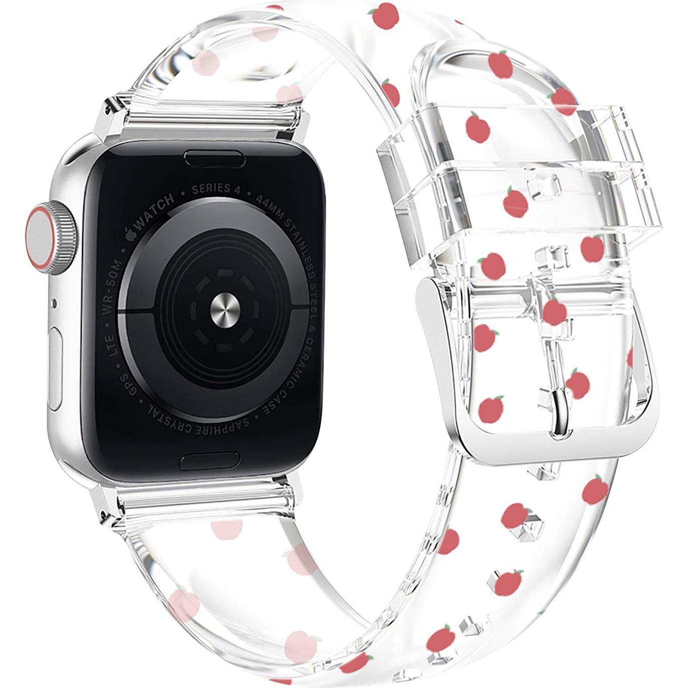 Avizar Ersatzarmband (Kunststoff, Apple Watch Series 6, Apple Watch Series 7, Apple Watch Series 8), Uhrenarmband, Trans...