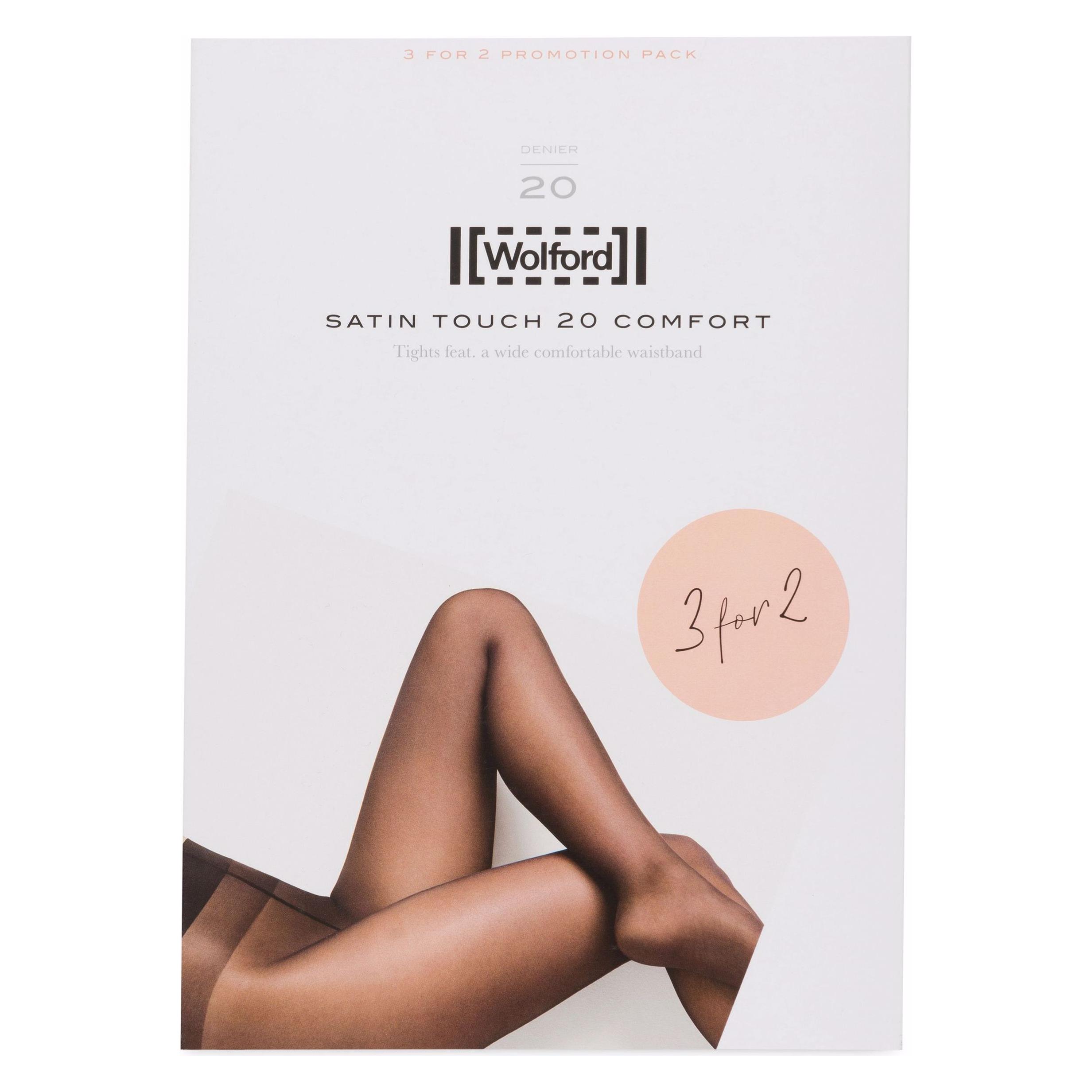 Wolford, Damen, Strümpfe, Strumpfhose "Satin Touch" Schwarz, Schwarz, (20DEN, 40 - 46)