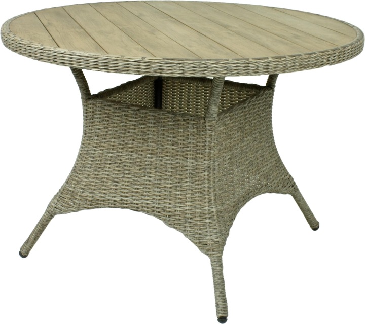 Produktbild Garden Pleasure Gartentisch Arezzo rund Teak-Look (100 cm)