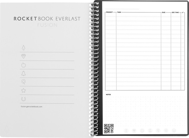 Image du produit Rocketbook Fusion (A5, À rayures, Couverture rigide)