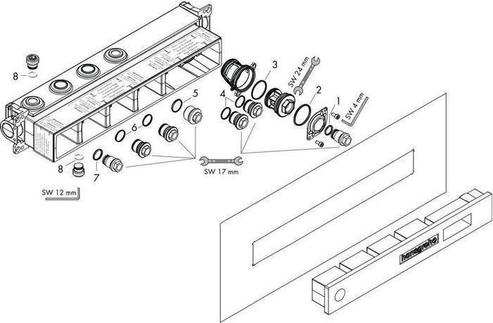 Actual product image hansgrohe Basic body RAINSELECT