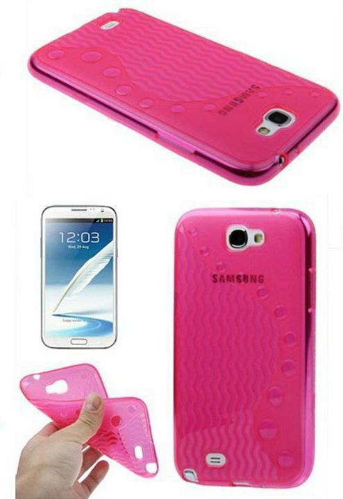 Actual product image König Design Protective cover TPU for mobile Samsung Galaxy Note II / N7100 Pink / Transparent (Samsung Galaxy Note 2 N7100)