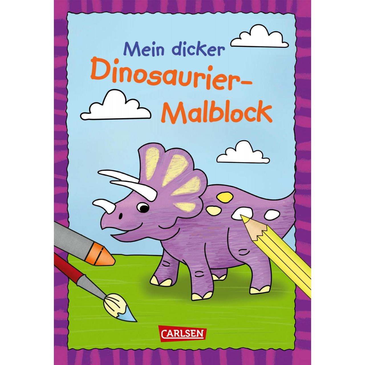 Carlsen Mein dicker Dinosaurier-Malblock