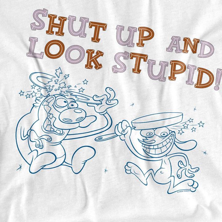Immagine prodotto Ren & Stimpy Shut Up And Look Stupid! Maglietta Uomo (4XL)