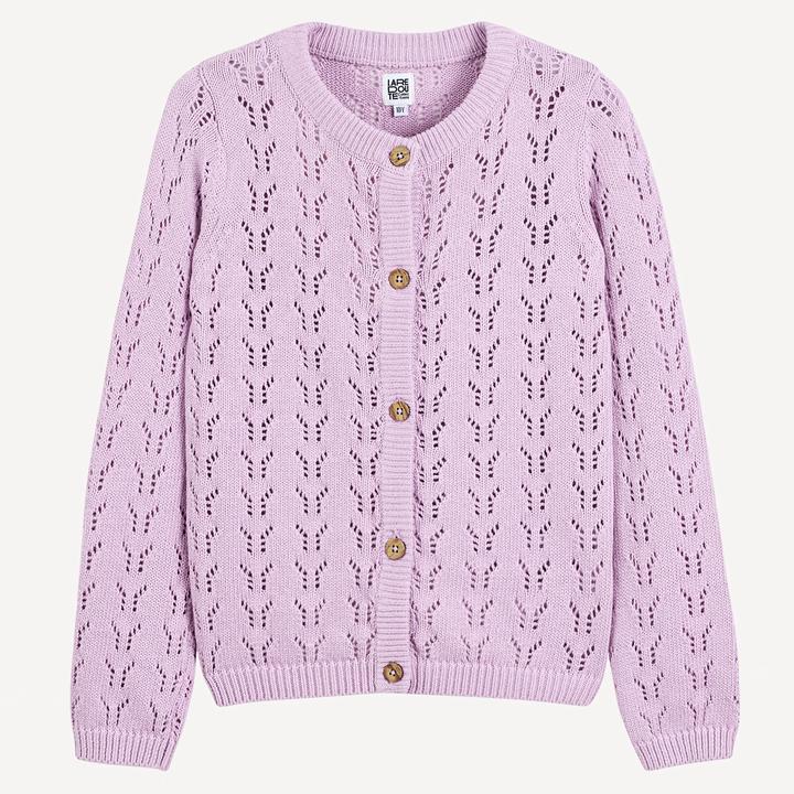 Actual product image La Redoute Collections Strickjacke mit Knopfverschluss und Ajourmuster (104)