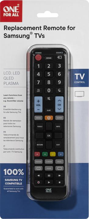 Actual product image One for All Samsung TV Universal Remote (Device-specific remote control, Infrared)